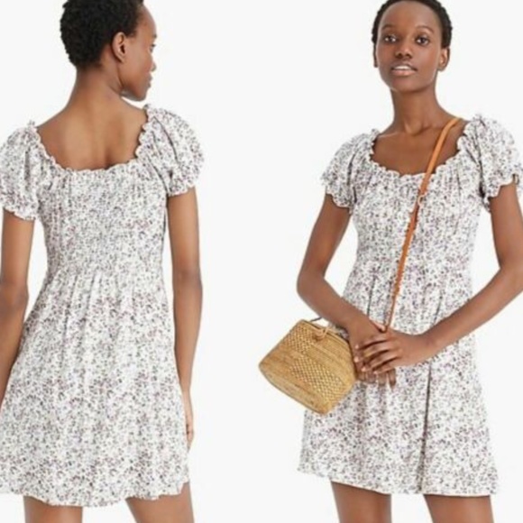 J. Crew Dresses & Skirts - J.Crew Floral Puff Sleeve Dress